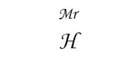 Mr H logo Mr H logo