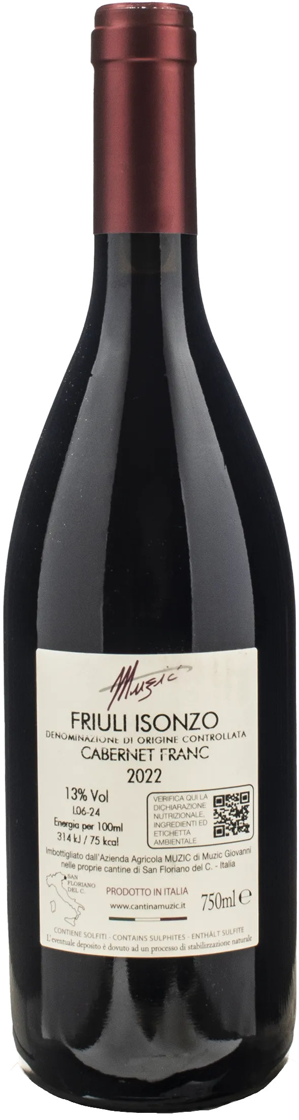 Muzic Friuli Isonzo Cabernet Franc 2022