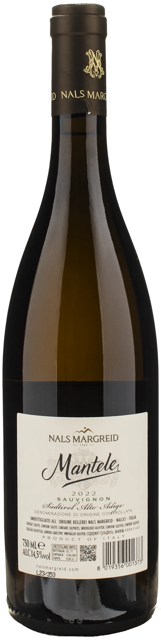 Nals Margreid Sauvignon Mantele 2022