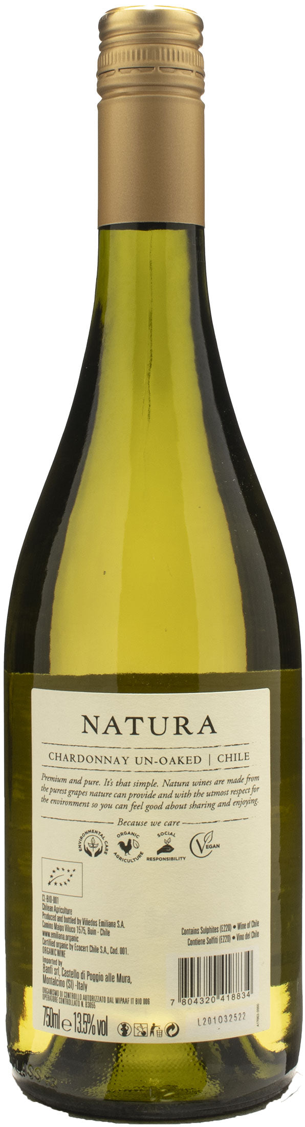 Emiliana Natura Chardonnay Un-Oaked Bio 2022