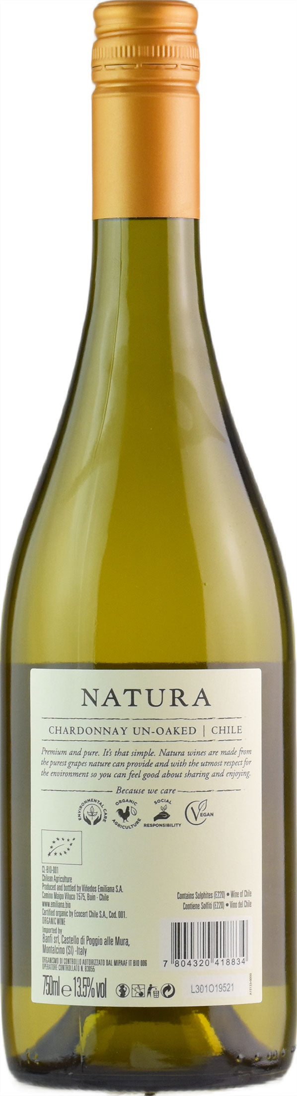 Emiliana Natura D.O. Chardonnay Un-Oaked Bio 2021