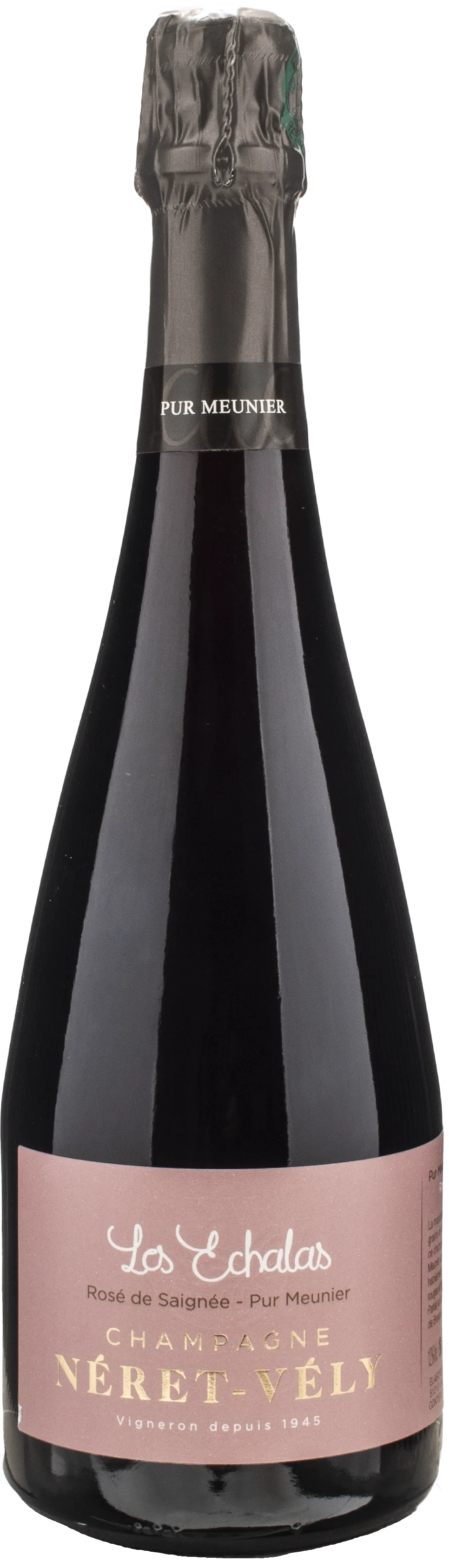 Neret Vely Champagne Les Echalas Pur Meunier Rosè de Saignee Extra Brut