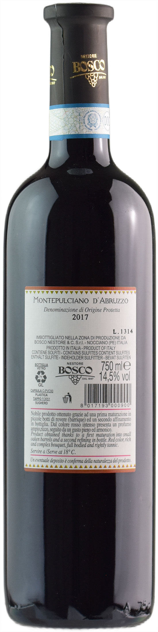 Nestore Bosco Montepulciano d'Abruzzo Pan 2017