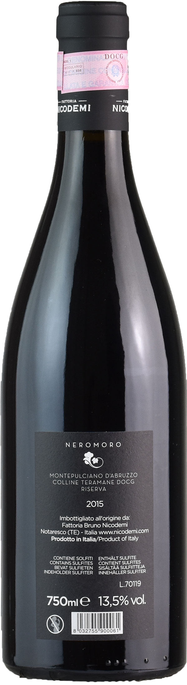 Nicodemi Montepulciano d'Abruzzo Neromoro Riserva 2015