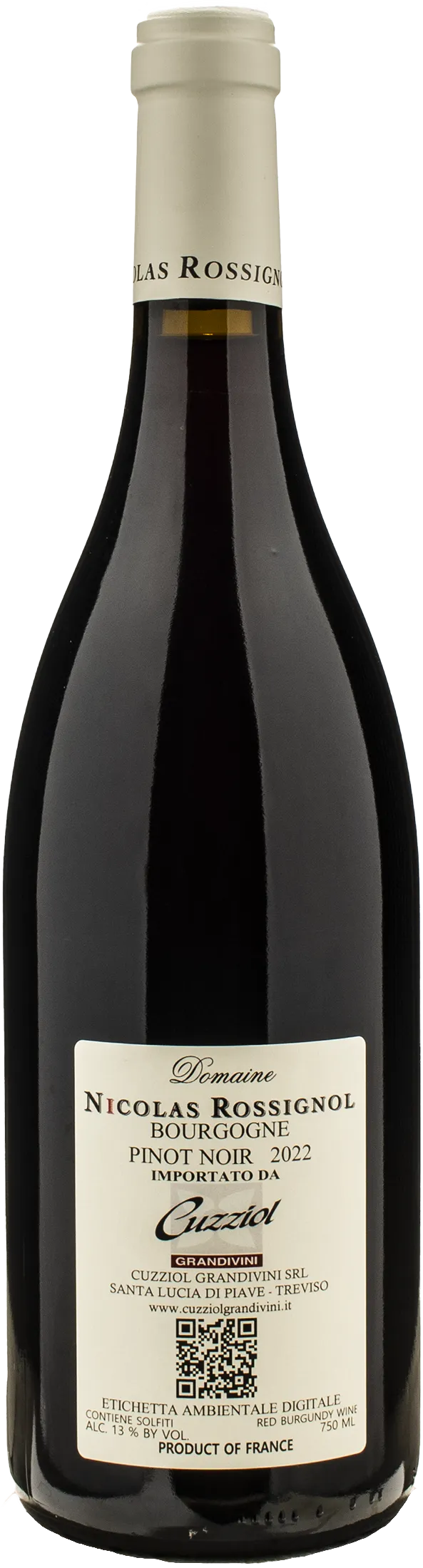 Nicolas Rossignol Bourgogne Pinot Noir 2022