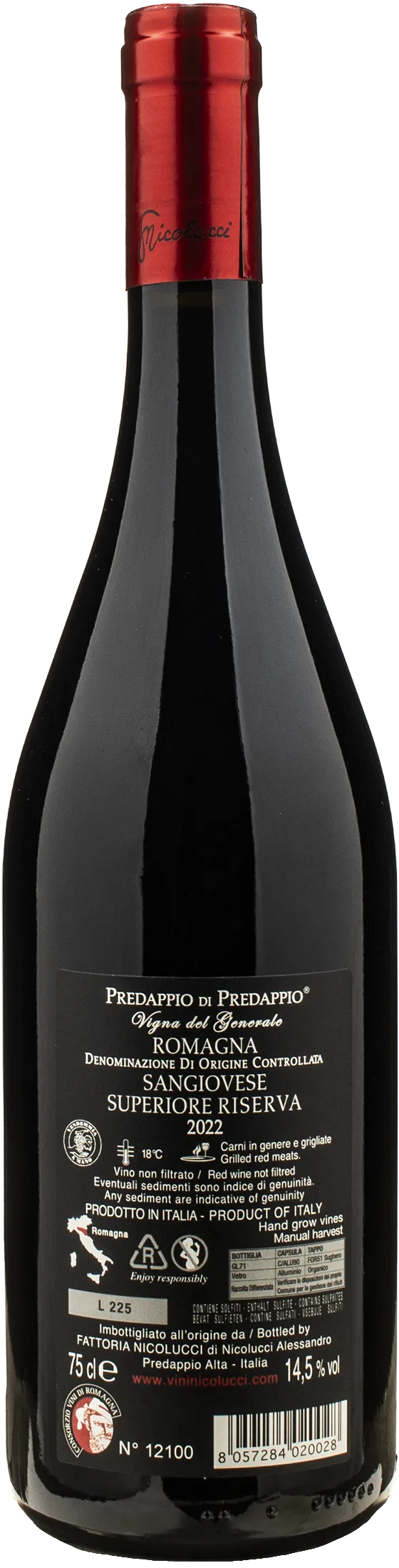 Nicolucci Sangiovese Superiore Predappio di Predappio Vigna del Generale Riserva 2022