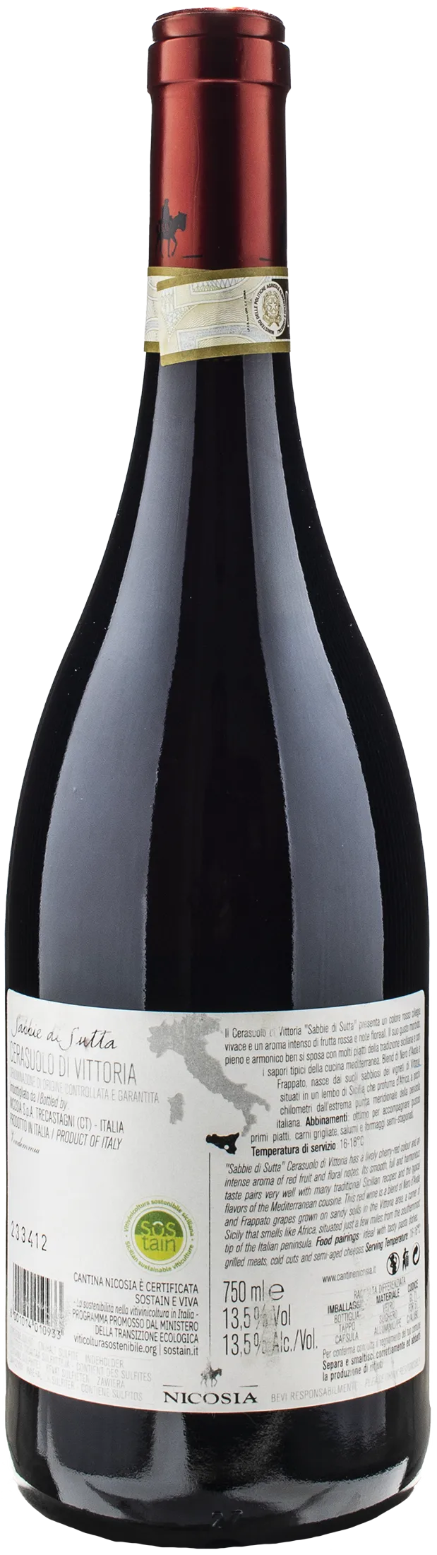 Nicosia Cerasuolo di Vittoria Sabbie di Sutta 395 miglia 2022