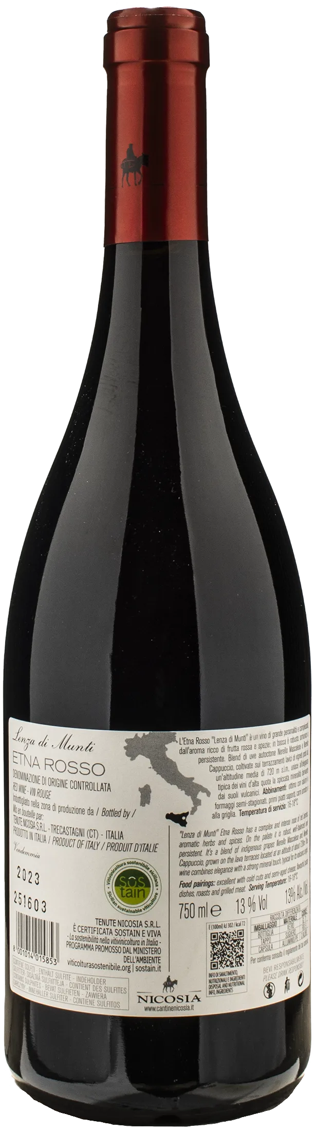 Nicosia Etna Rosso Lenza di Munti 720 m s.l.m. 2023