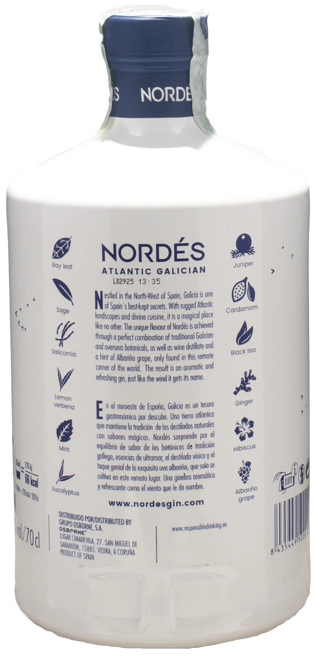 Nordes Gin The Taste Of Atlantic Spain 0.7L