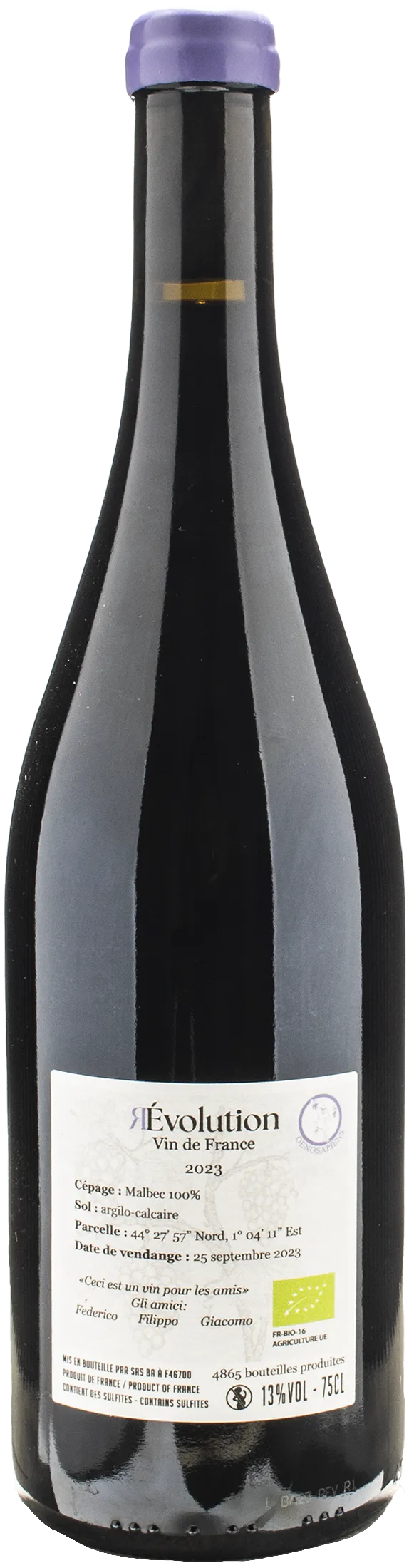 Oenosaphiens Revolution Malbec 2023