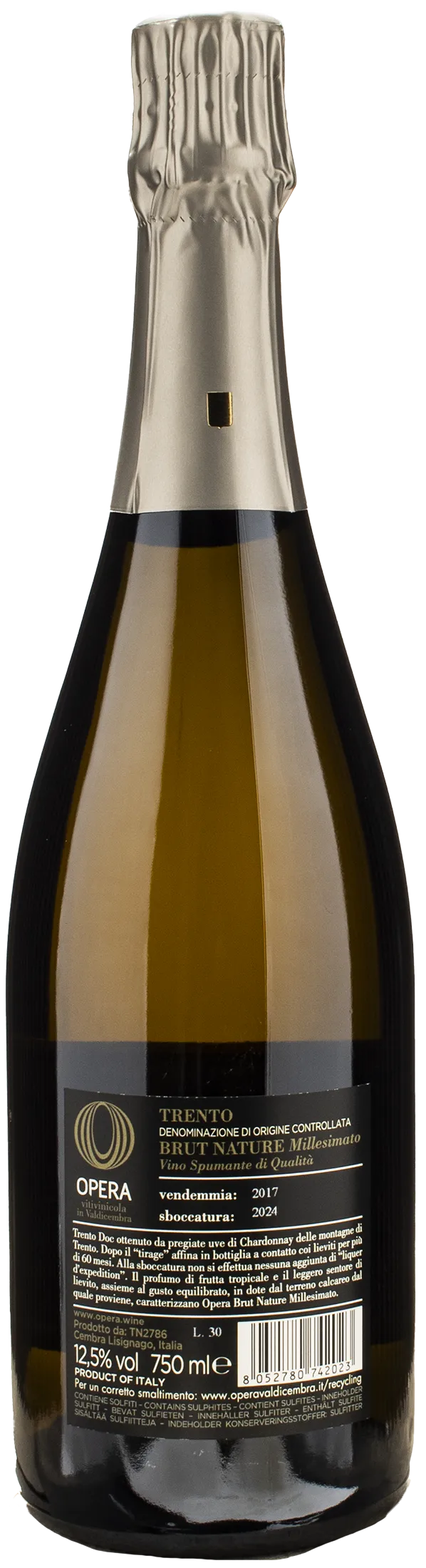 Opera Trento Nature Brut Nature Millesimato 2017