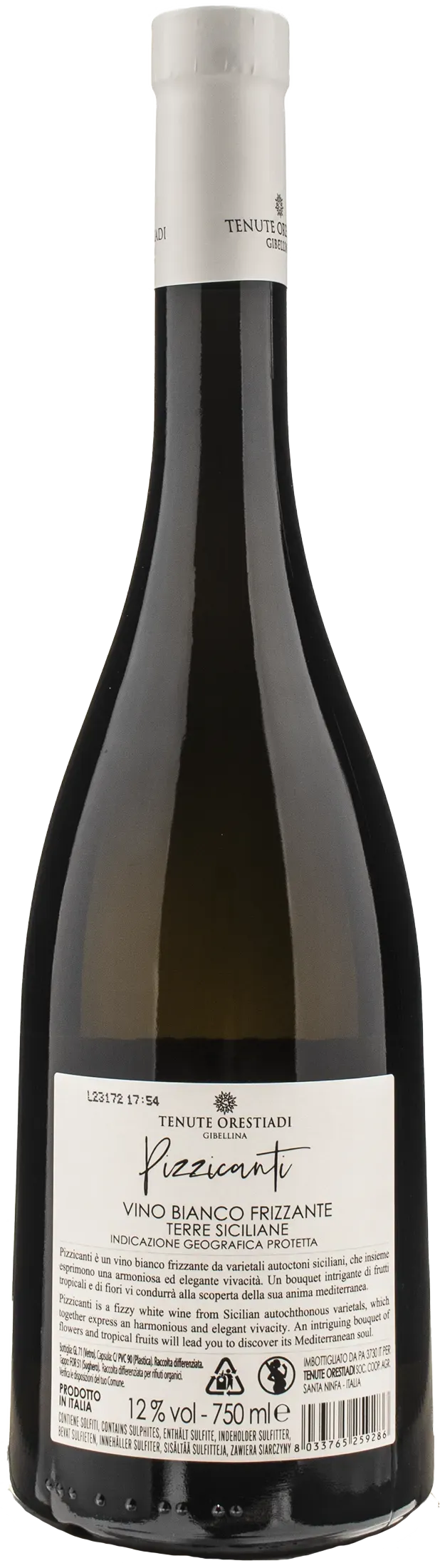 Orestiadi Pizzicanti Bianco Frizzante 2022