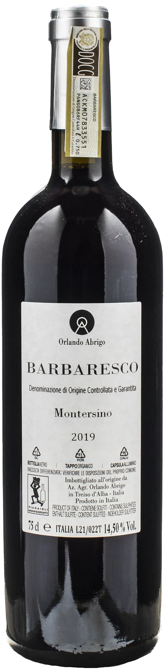 Orlando Abrigo Barbaresco Montersino 2019