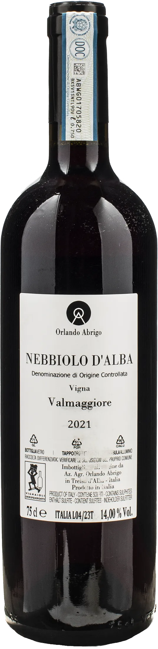 Orlando Abrigo Nebbiolo d'Alba Valmaggiore 2021