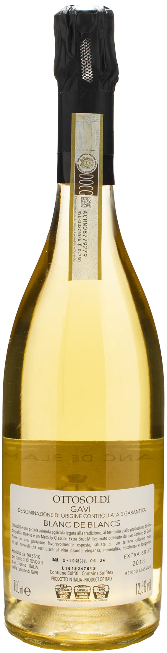 Ottosoldi Gavi Blanc de Blancs Metodo Classico Extra Brut 2018