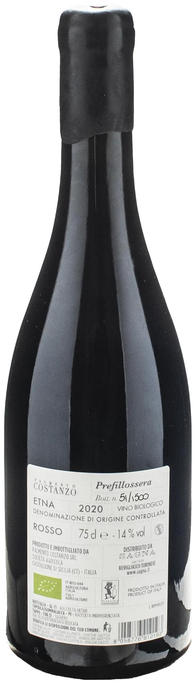 Palmento Costanzo Etna Rosso Prefillossera 2020