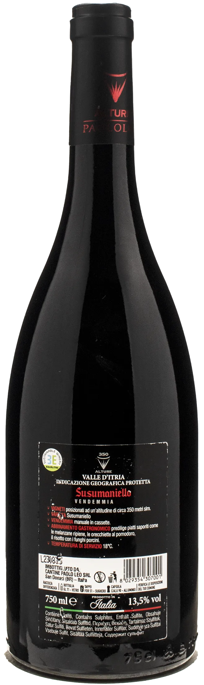 Paolo Leo Alture 350 Susumaniello 2021