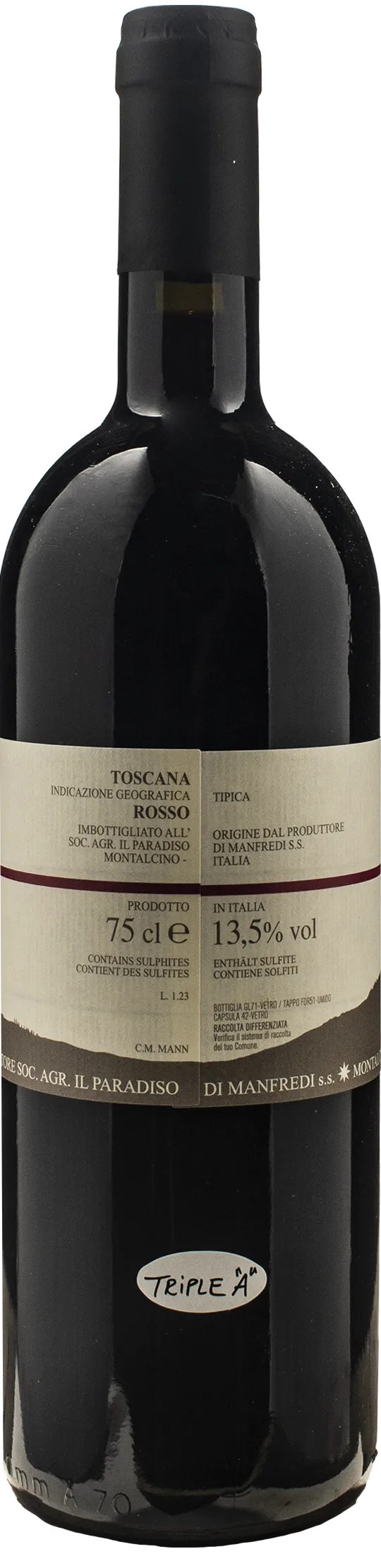 Paradiso di Manfredi Toscana Rosso 2019