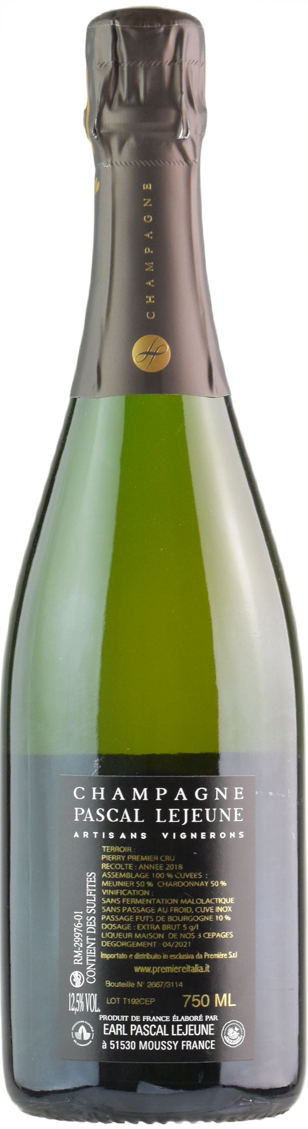 Pascal Lejeune Champagne 1er Cru Cuvee Litote Extra Brut 2 Cepages