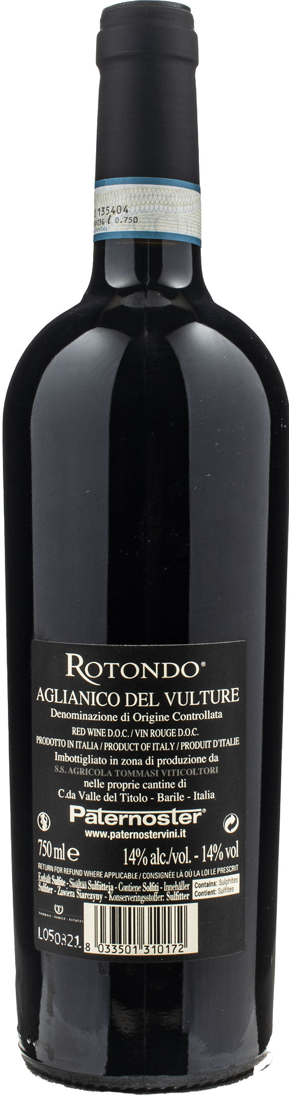 Paternoster Aglianico del Vulture Rotondo 2018
