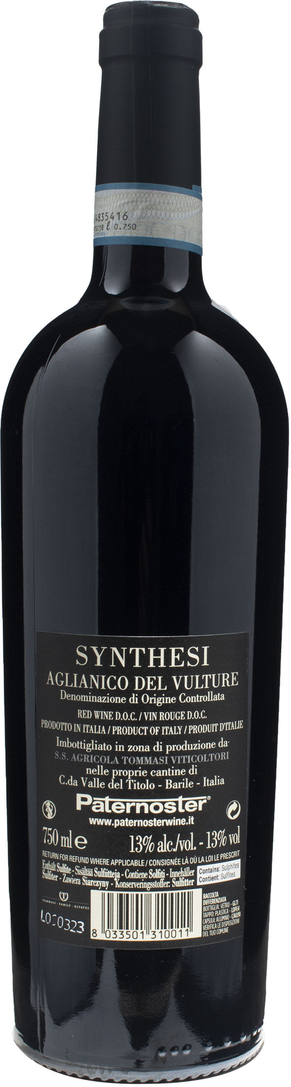 Paternoster Aglianico del Vulture Synthesi 2019
