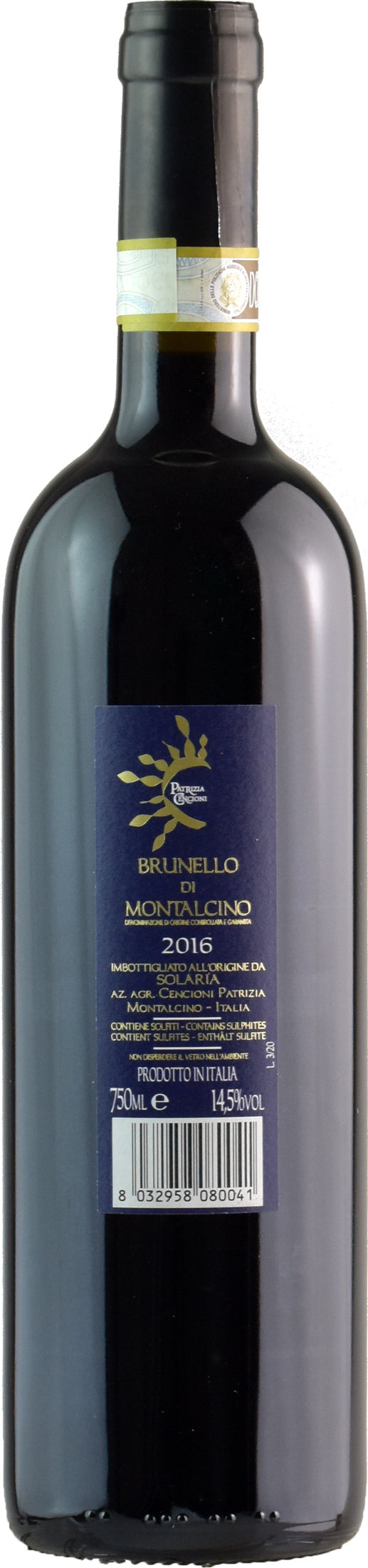 Patrizia Cencioni Brunello di Montalcino 2016
