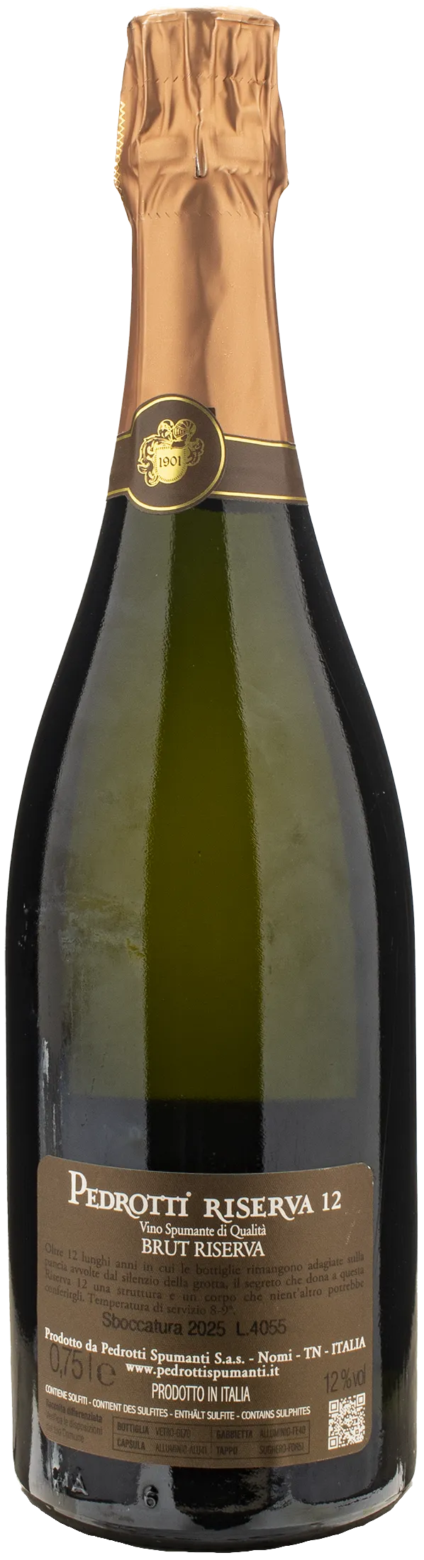 Pedrotti Trento Brut Riserva 12 Metodo Classico