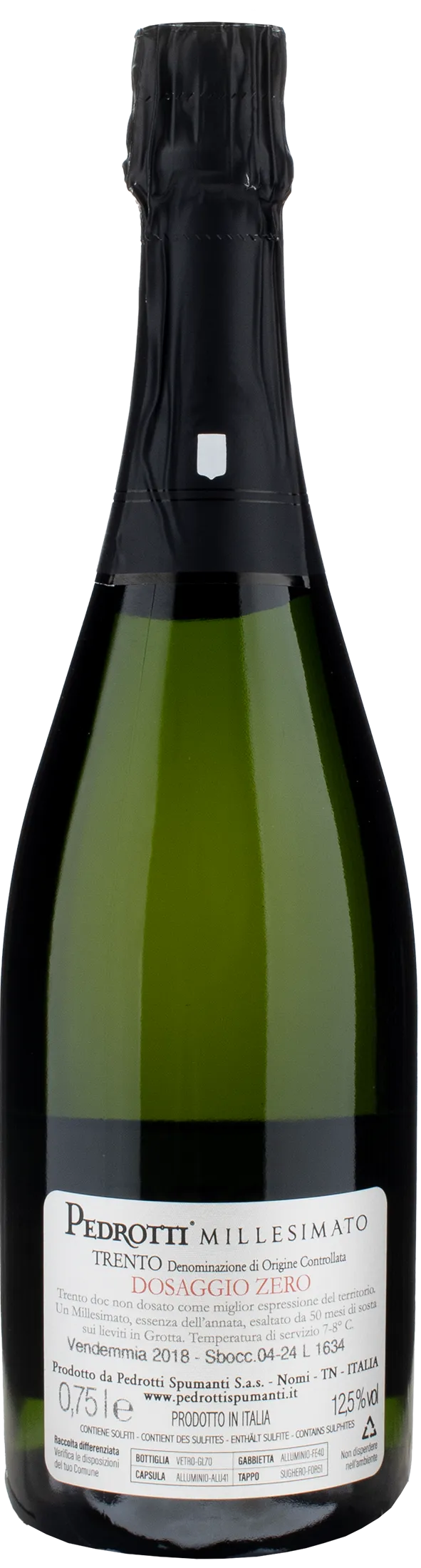 Pedrotti Trento Zero Millesimato 2018