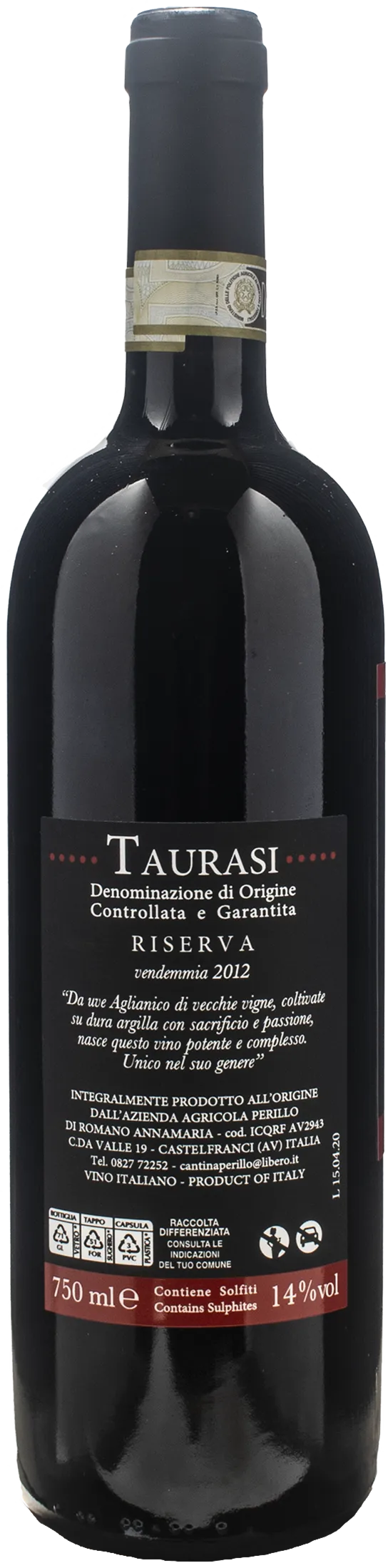 Perillo Taurasi Riserva 2012