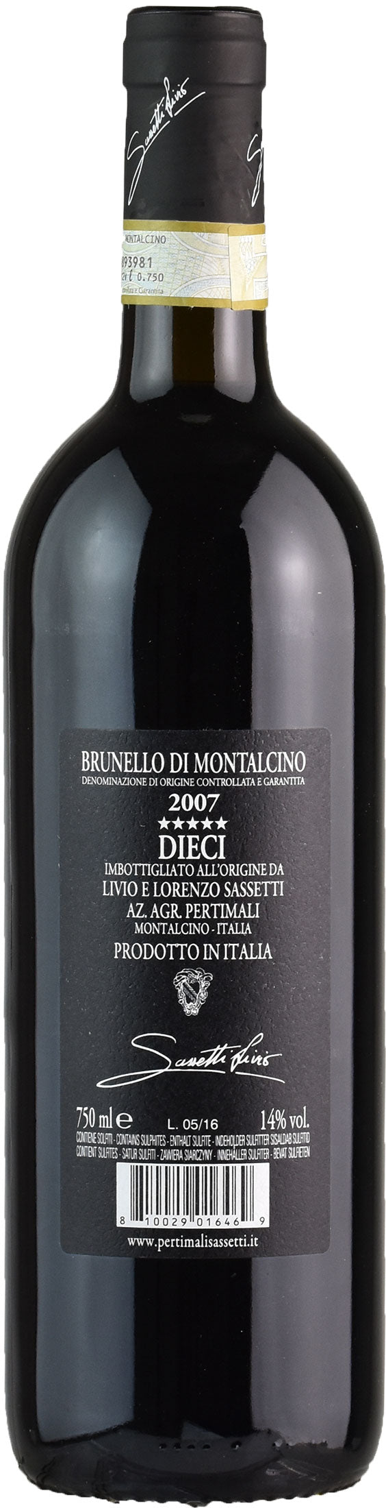 Pertimali Sassetti Brunello di Montalcino Dieci 2007