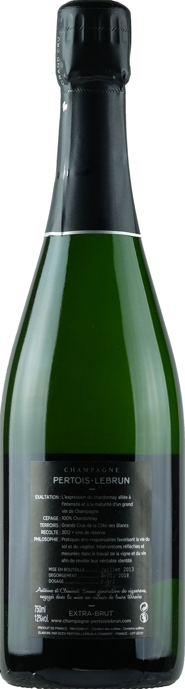 Pertois-Lebrun Champagne Grand Cru Blanc de Blancs Extra Brut Exaltation