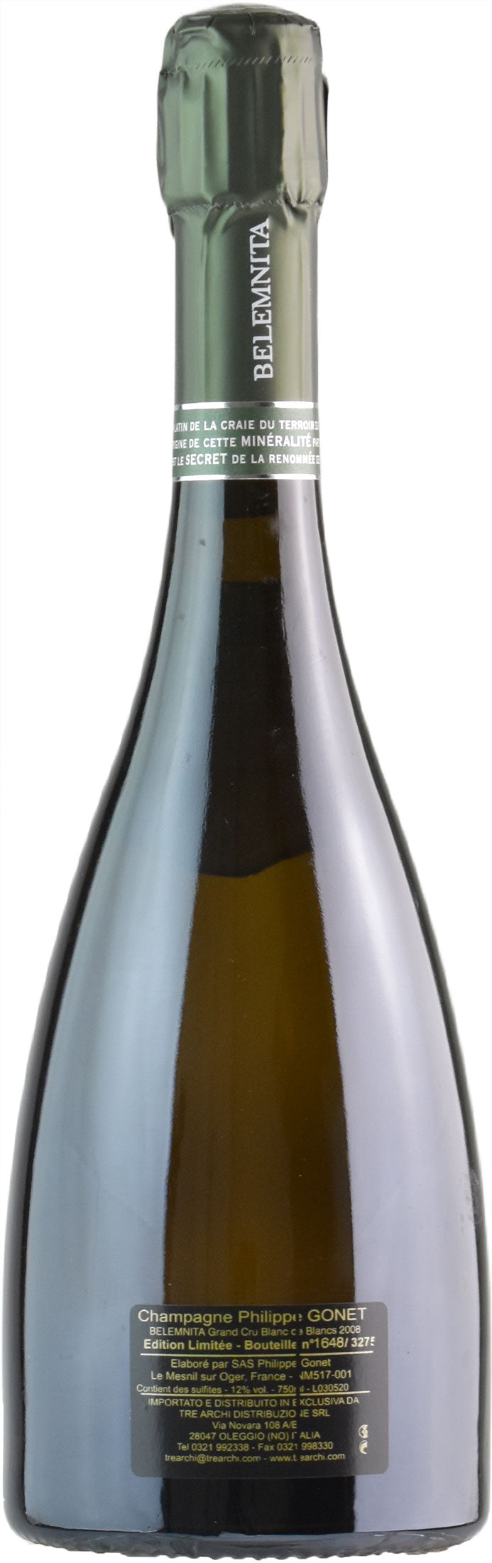 Philippe Gonet Champagne Belemnita Blanc de Blancs Grand Cru 2008