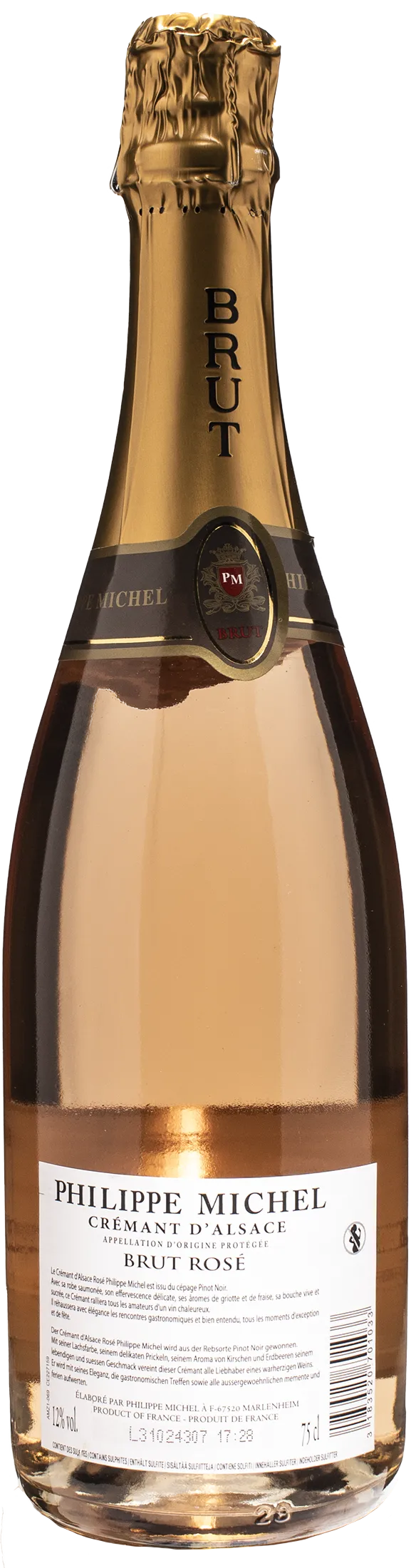 Philippe Michel Cremant d'Alsace Rosato Brut