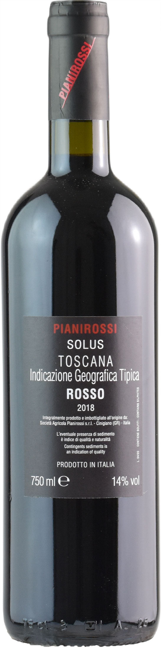 Pianirossi Toscana Rosso Solus 2018