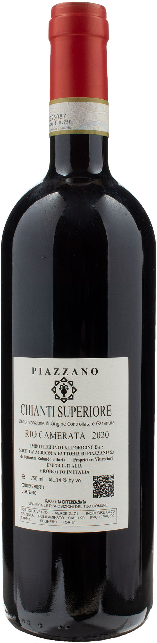 Piazzano Chianti Superiore Rio Camerata 2020