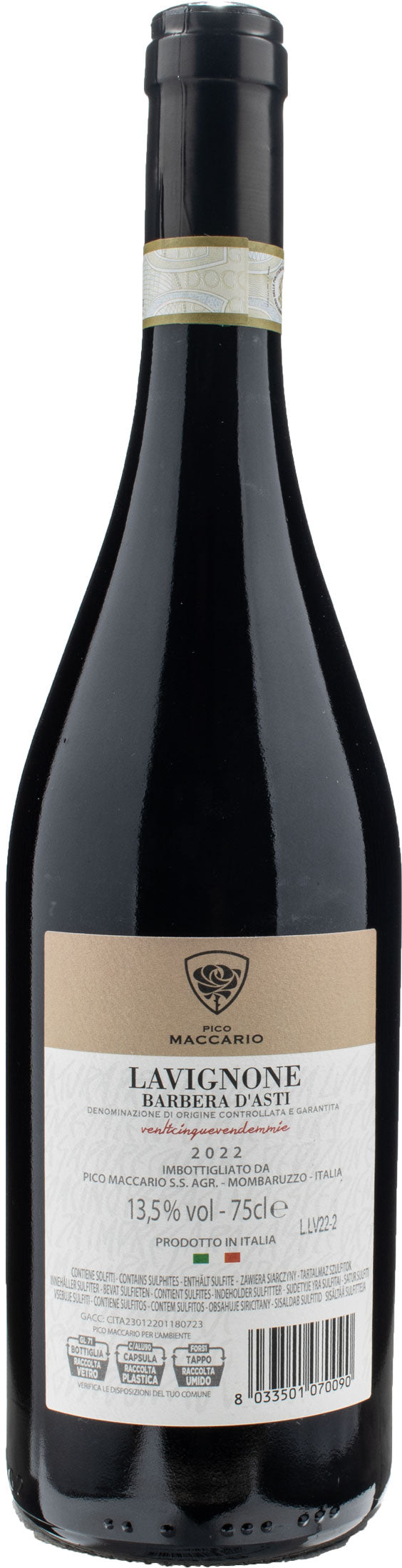 Pico Maccario Barbera d'Asti Lavignone 2022