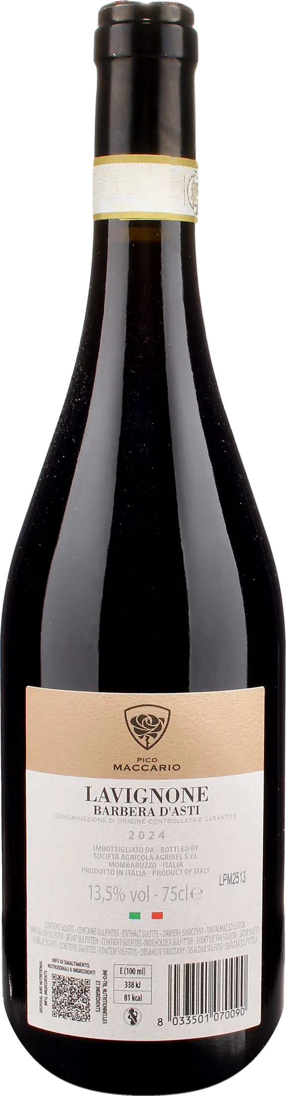 Pico Maccario Barbera d'Asti Lavignone 2024