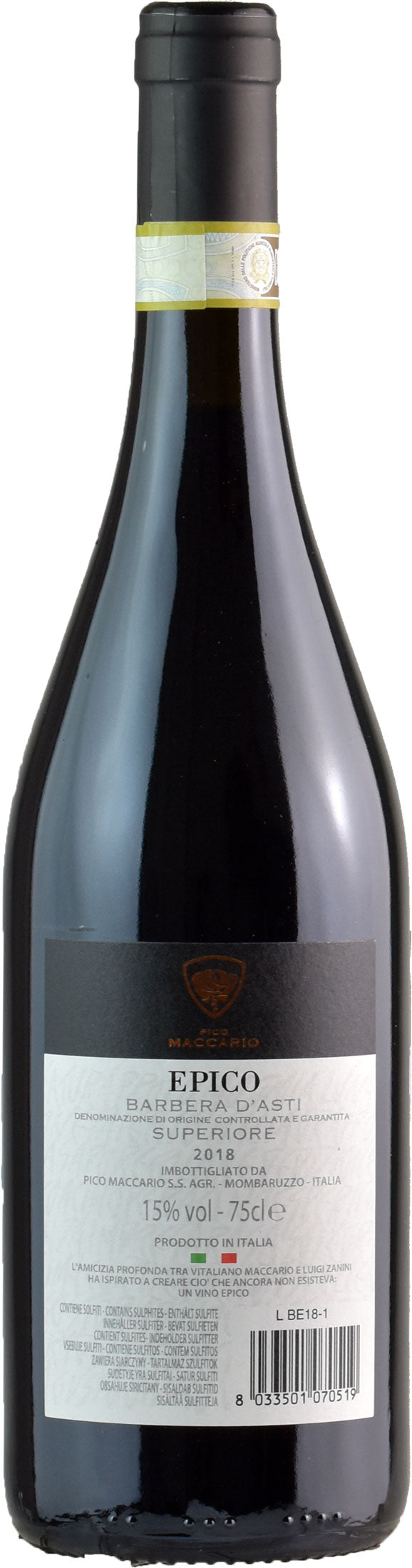 Pico Maccario Barbera d'Asti Superiore Epico 2018