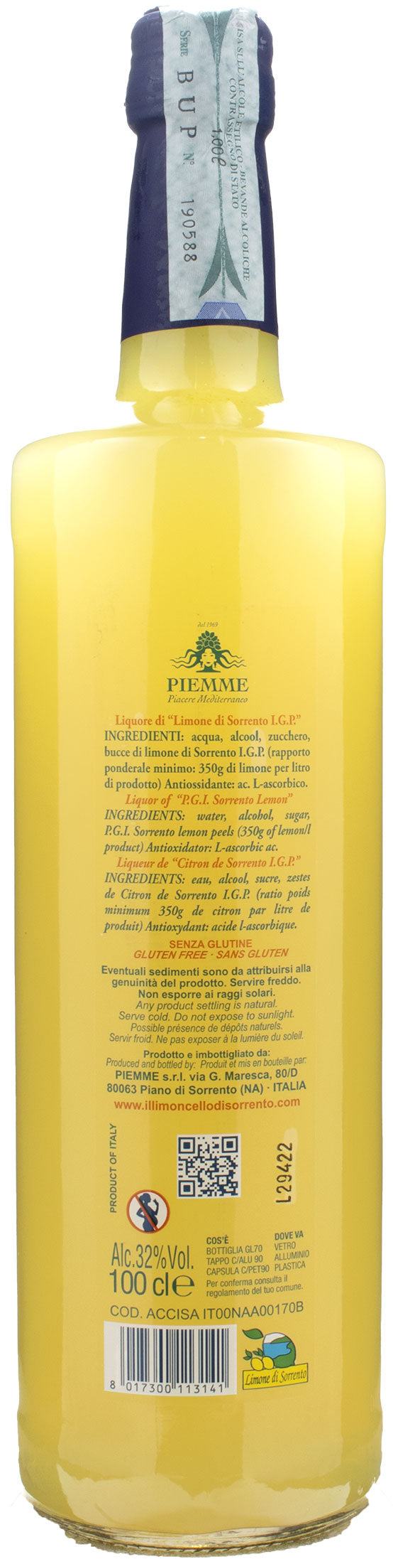 Piemme Limoncello Sorrento 1L