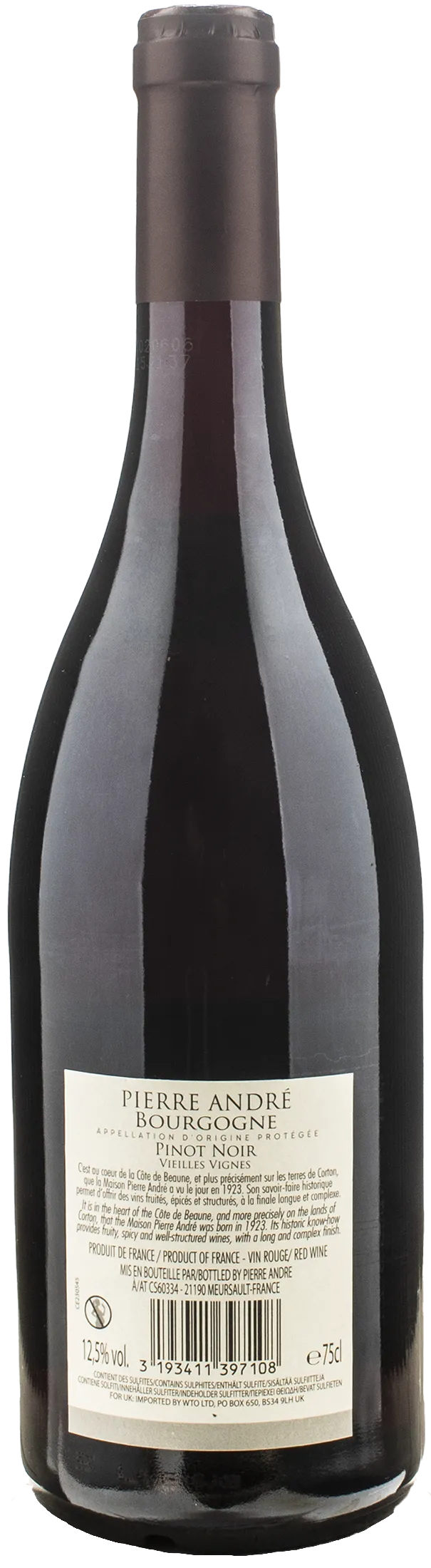 Pierre Andre Bourgogne Pinot Noir Vieilles Vignes 2022