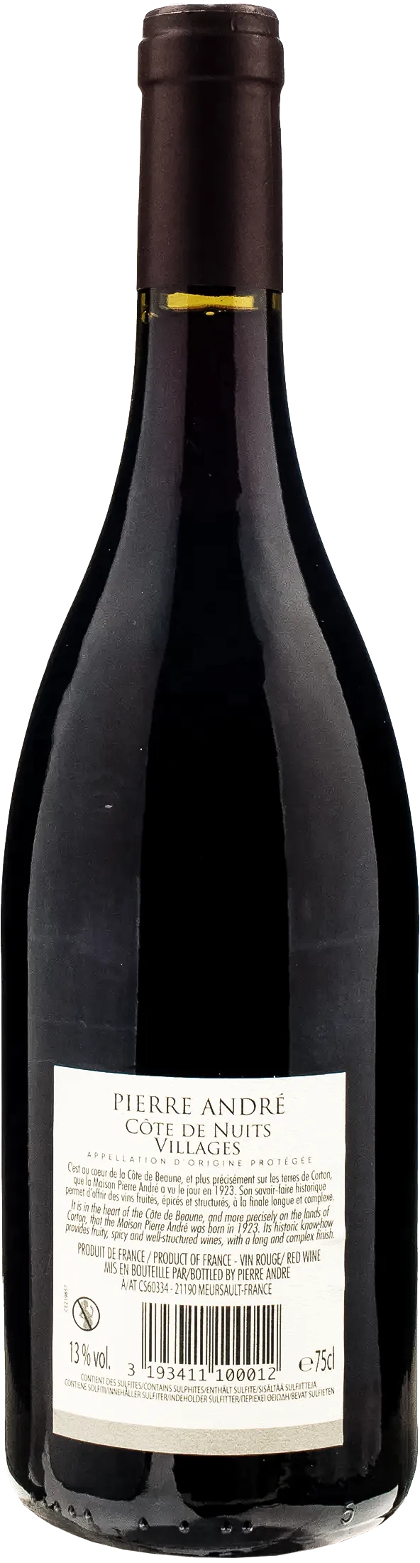 Pierre Andre Cote de Nuits Villages Rouge 2021