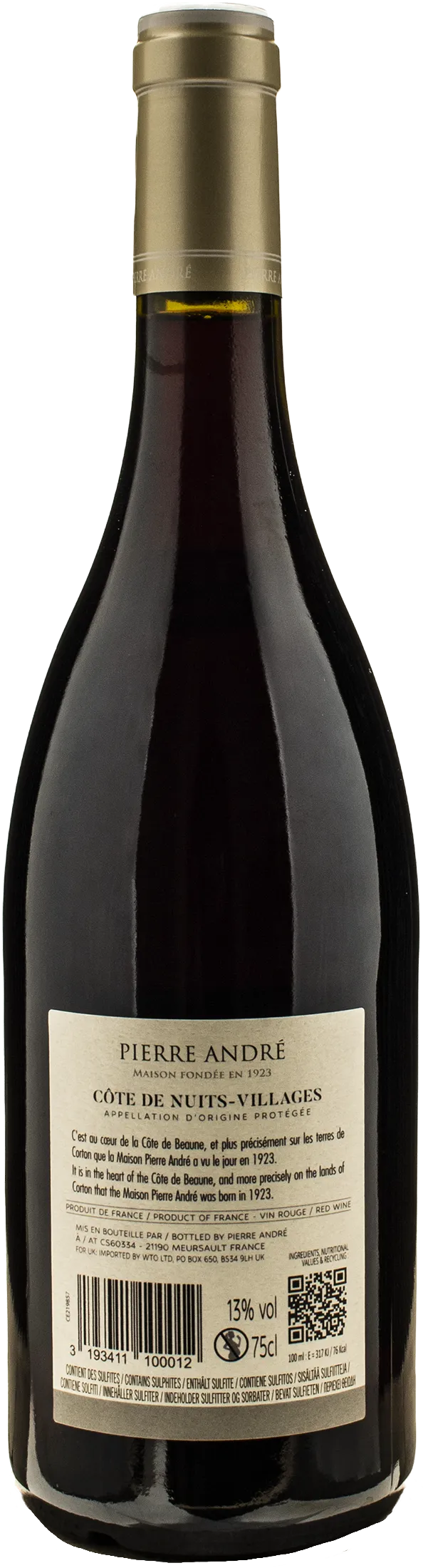 Pierre Andre Cote de Nuits Villages Rouge 2023