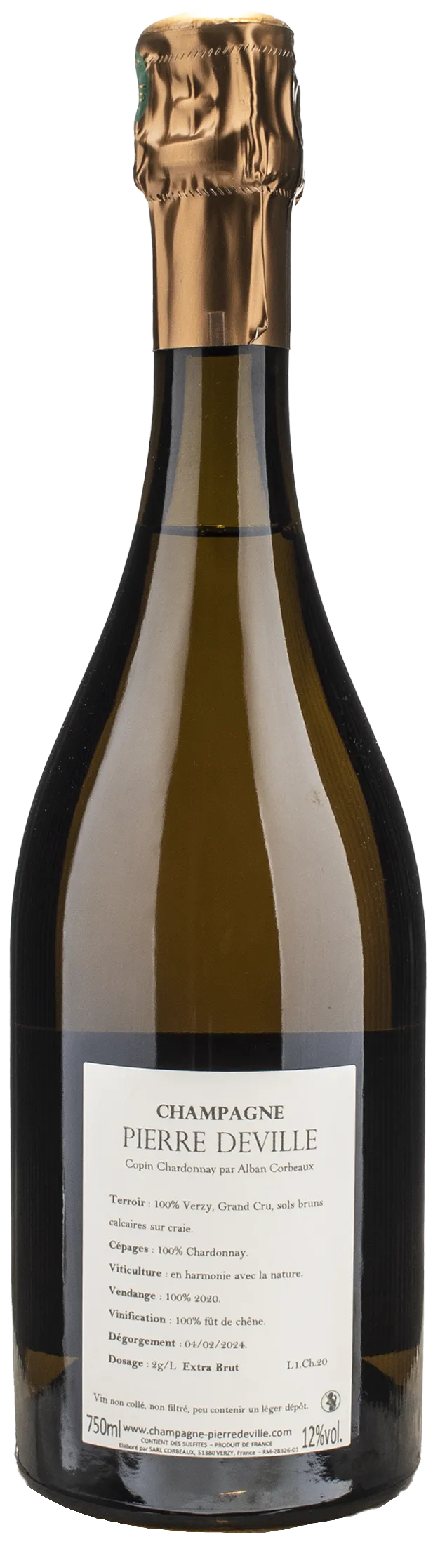 Pierre Deville Champagne Copin Grand Cru Chardonnay Extra Brut