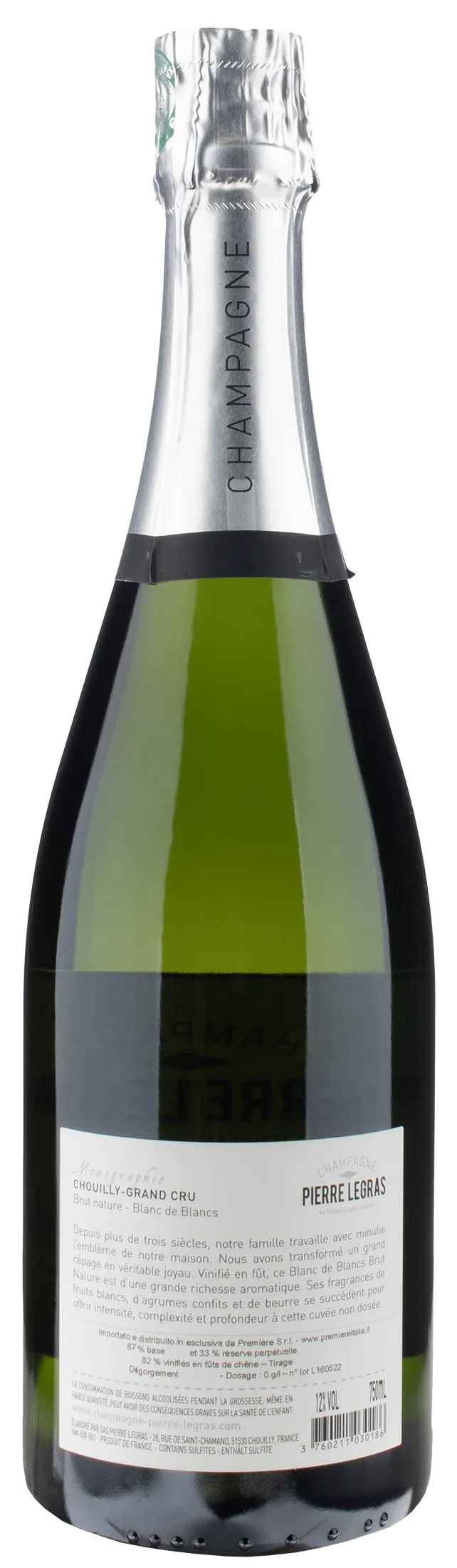 Pierre Legras Champagne Grand Cru Monographie Brut Nature