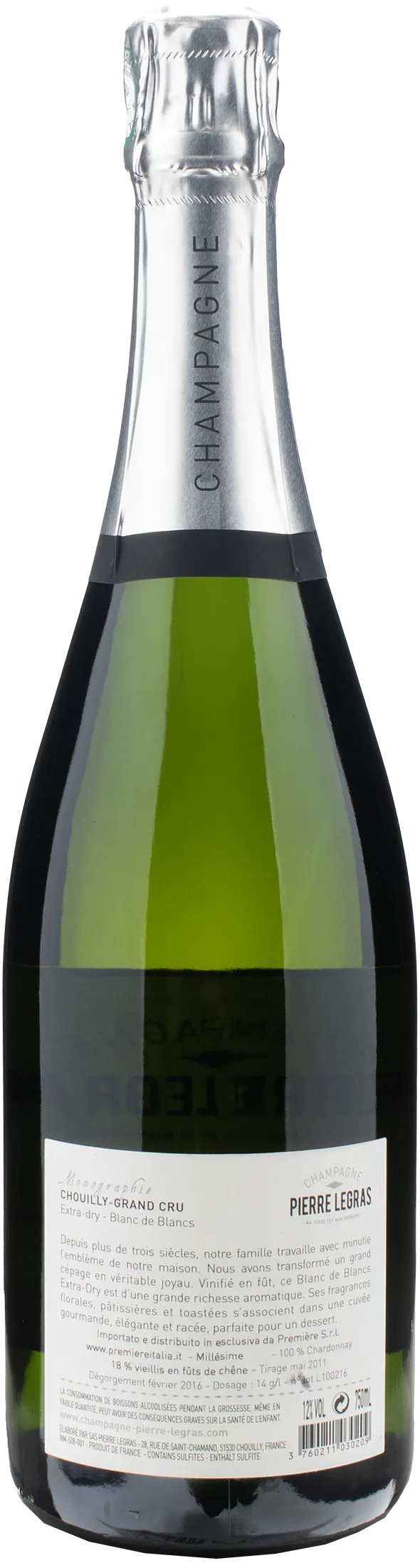 Pierre Legras Champagne Grand Cru Monographie Extra Dry
