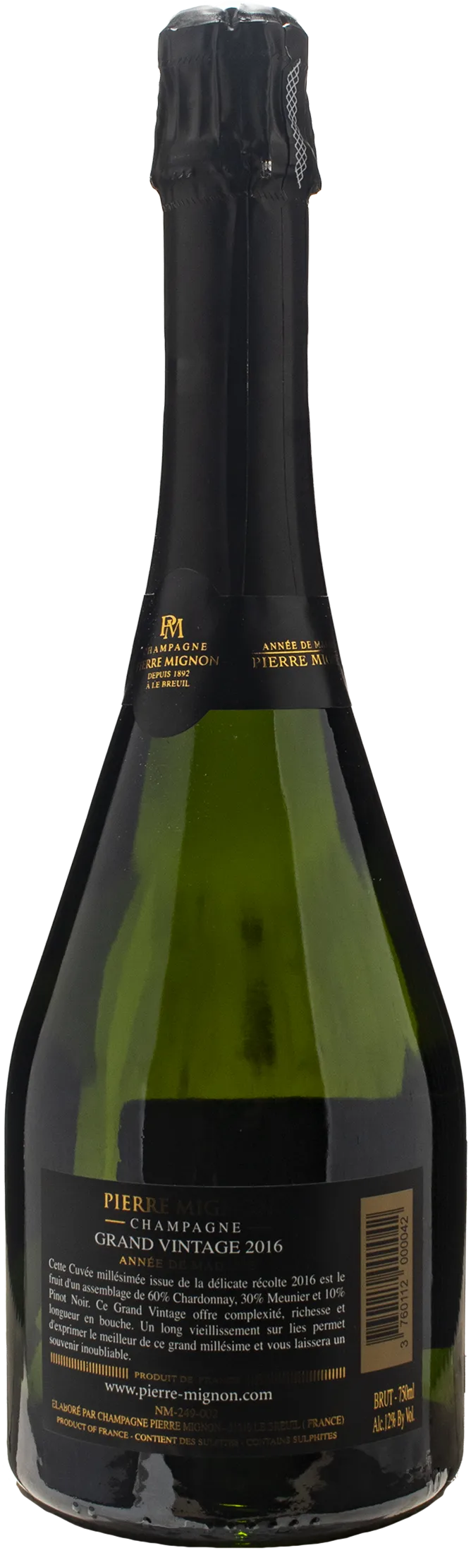 Pierre Mignon Champagne Annee de Madame Grand Vintage Brut 2016