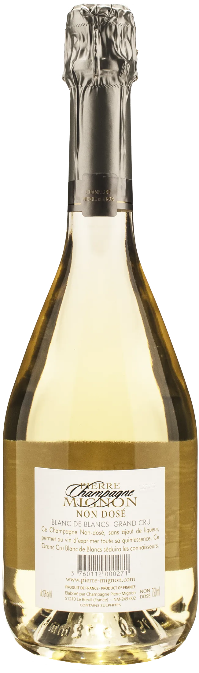 Pierre Mignon Champagne Blanc de Blancs Grand Cru Non Dose