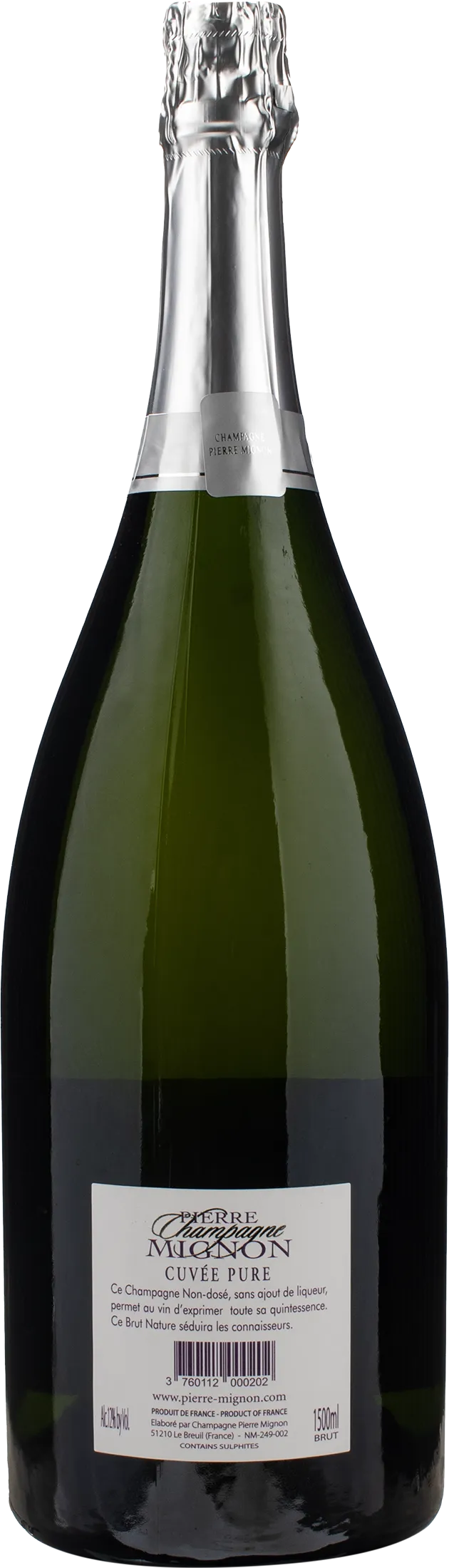Pierre Mignon Champagne Cuvee Pure Zero Dosage Brut Nature Magnum
