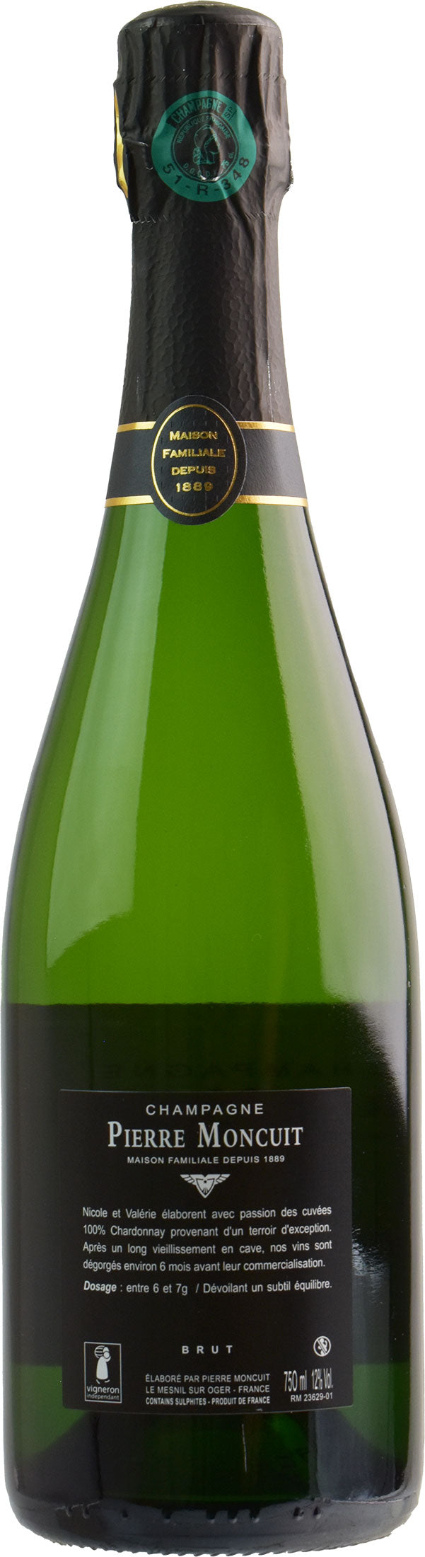 Pierre Moncuit Champagne Blanc de Blancs Hugues de Coulmet Brut
