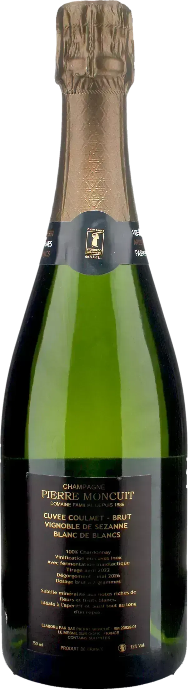 Pierre Moncuit Champagne Blanc de Blancs Hugues de Coulmet Brut